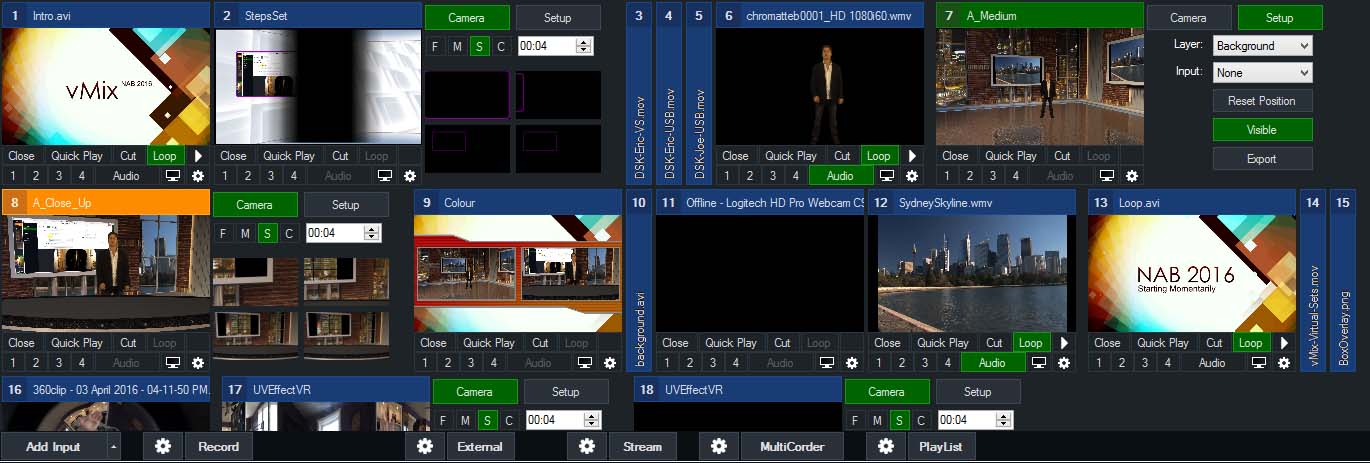 vMix Live Streaming Virtual Sets