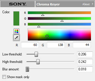 Sony Vegas Chroma Keyer