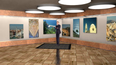 Virtual Set Studio 140 for HD Extreme is a presentation room with interchangable pictures.
